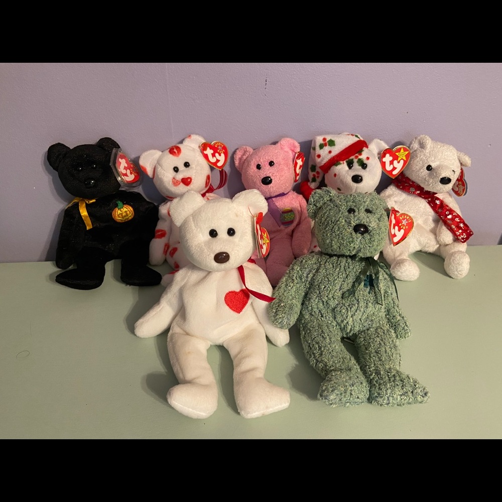 TY Beanie Babies Holiday Lot of 7 Bears